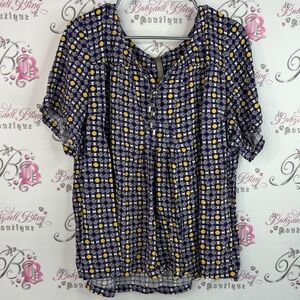 Choose happiness shirt flowers Floral Patterned Women's Top - Purple and Yellow